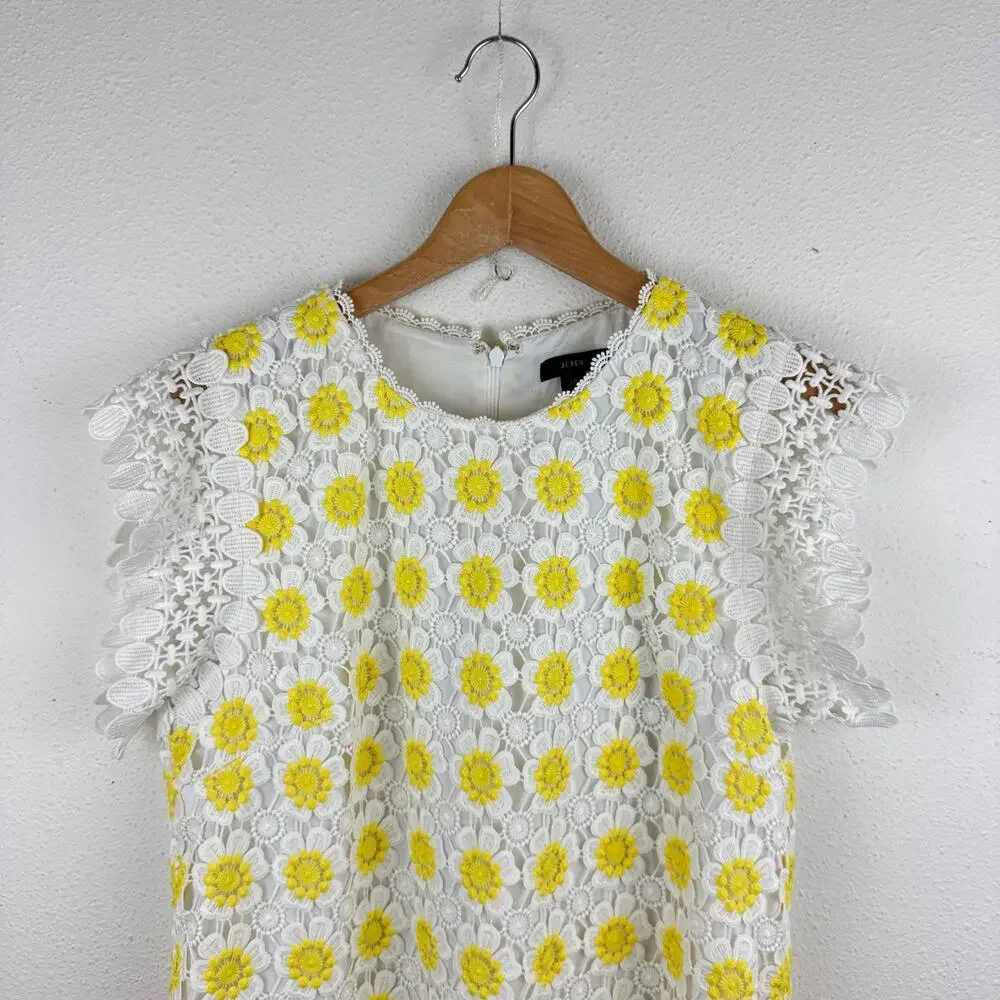 J. Crew Floral Crochet Shift Dress
